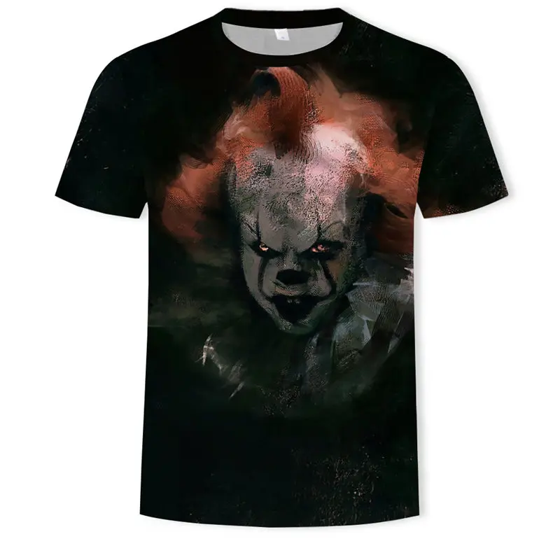 Летняя мужская футболка с 3D принтом клоуна, повседневная мужская футболка с 3d клоуном, забавная футболка с коротким рукавом, Топы И Футболки - Цвет: T913