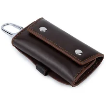 Ретро Натуральная кожа для мужчин ключ многофункциональный талии Висячие для двери использовать ключ сумка первый слой Cattlehide карты сумка производители