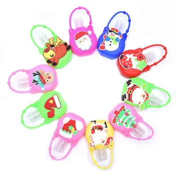 

30ML Christmas Round Bottle Cover Silicone Gel Case For Hand Sanitizer