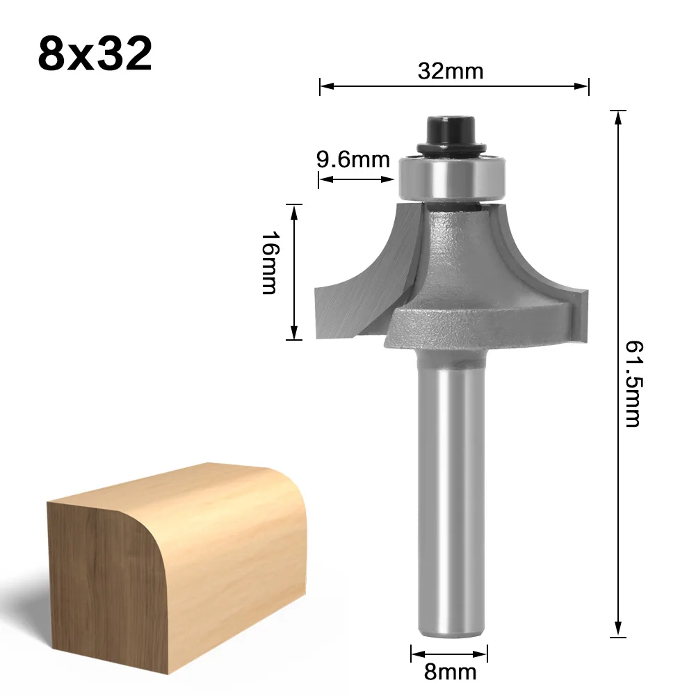 Fraise Defonceuse 6mm/6.35mm/8mm tige 1 pièces mèches de routeur à  garniture affleurante for fraises à bois avec roulement outil de travail du  bois