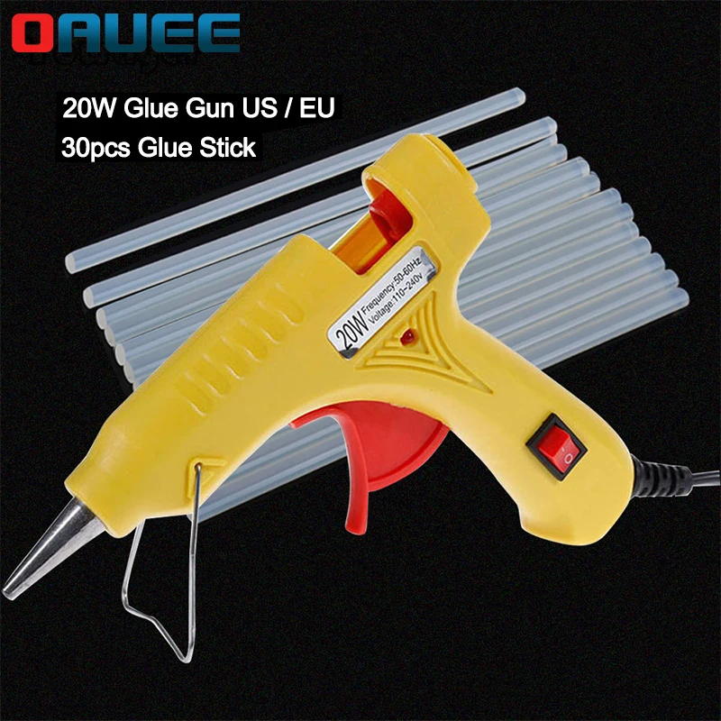 20W Electric Hot Melt Glue Gun Multifunctional Home Mini Heat Temperature switch Tool with Stick | Инструменты