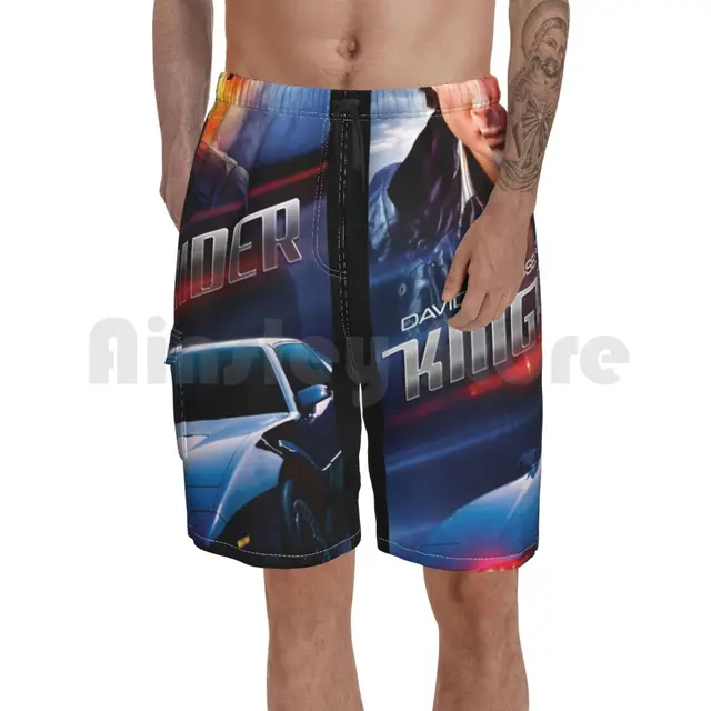 Knight Rider Hasselhoff Beach Shorts 