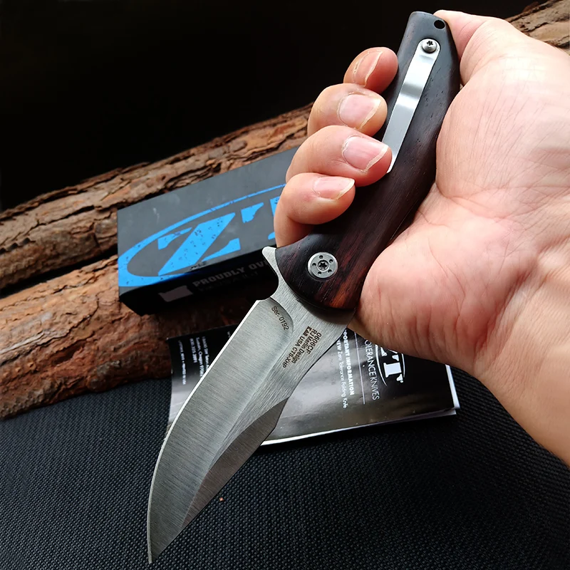 ZT0606 тактический складной нож 9cr13mov Лезвие G10 деревянная ручка для кемпинга выживания карманные ножи шарикоподшипник Флиппер инструменты для улицы