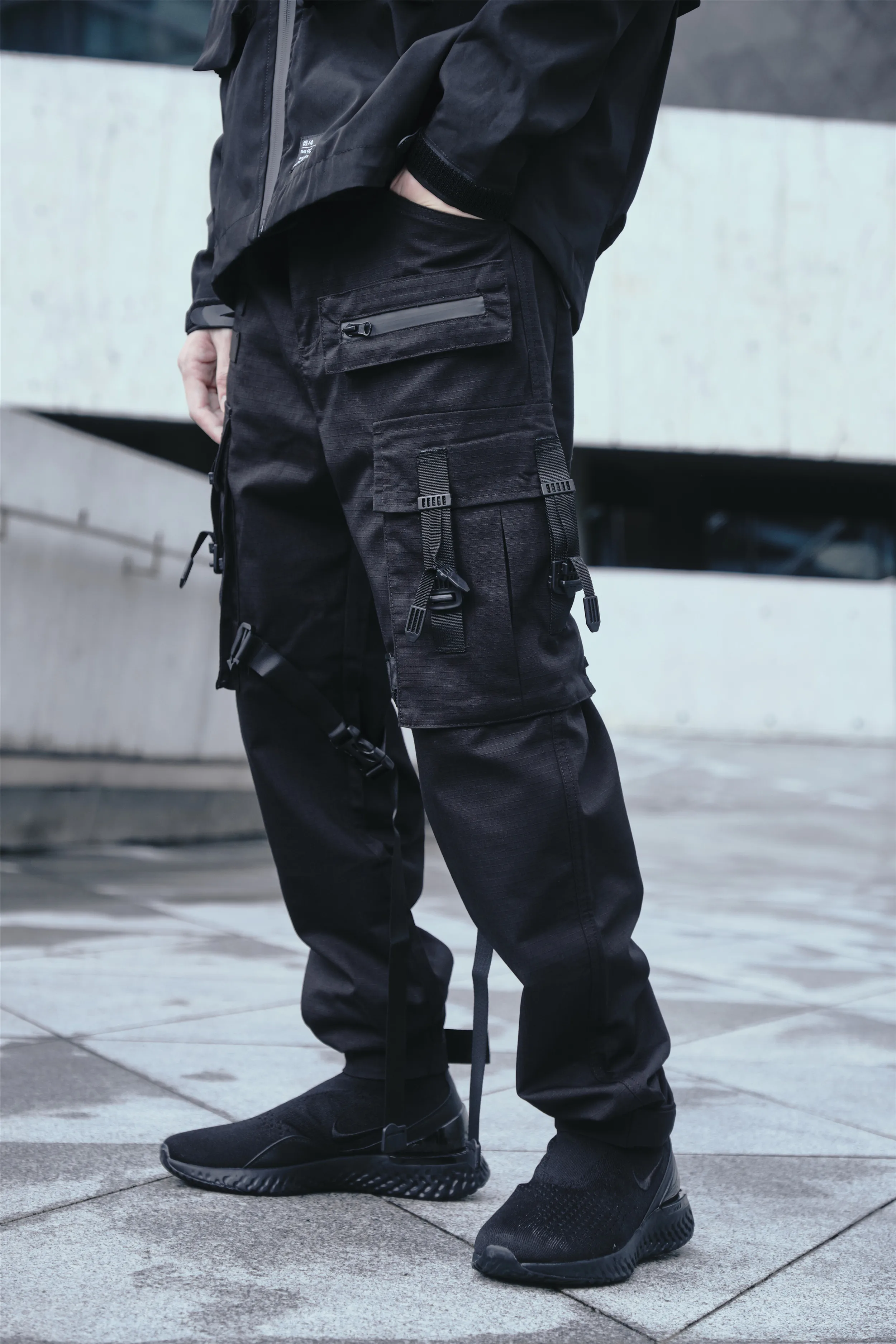 Tactical Cargo-pants Techwear Straps Ribbons Multiple