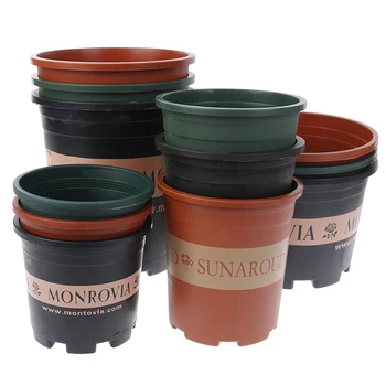 

Chunky Root-Controlled Potted Round Rose Black Planting Seedling Thickening Flower Plastic Gallon Pot Gallon Pot Bottom Plate
