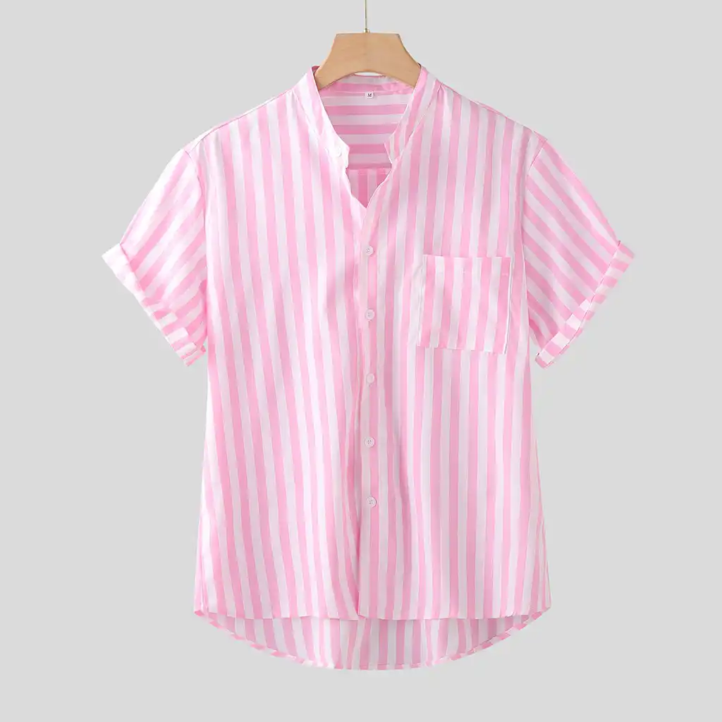Camisa rosa de botao Clearance