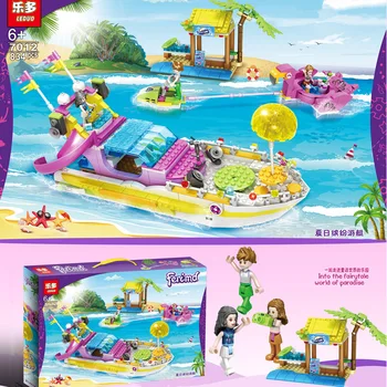 

In Stock 2020 New Friends Series Party Boat Compatible With Lepining 41433 Friends Building Blocks Bricks Toys For Children