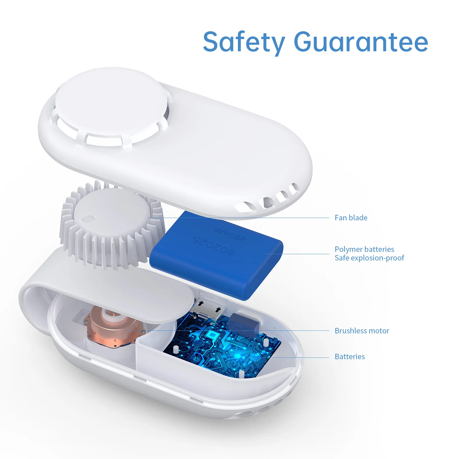 USB Rechargeable Portable Fan For Face Mask Clip-On Air Filter Smart Mask Air Purifying Electric Valve Filter Facial Fans 3