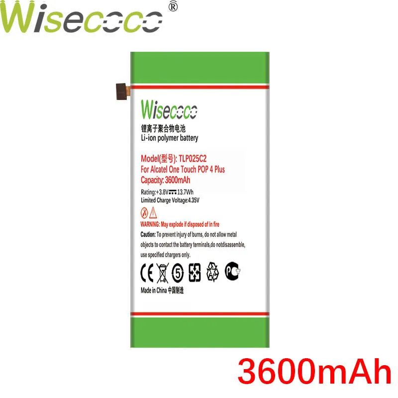Новый аккумулятор Wisecoco TLP025C2 3800 мАч для телефона ALCATEL TLP025C1 One Touch POP 4 Plus + OT 5056D