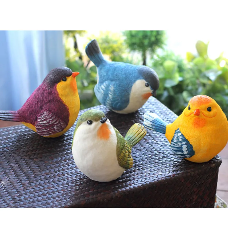 1 piece Resin birds Simulation animal Gardening decoration bird modelling Home crafts Marry birthday gift Creative outdoor t4 | Дом и сад