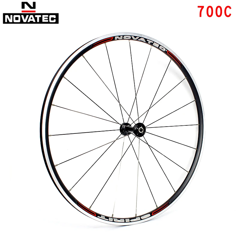 Novatec Road bike Wheelset 700C Bicycle parts Aluminum alloy Tube tyre wheels 4 Bearings 7-11speed V brake QR Bicycle Wheel set