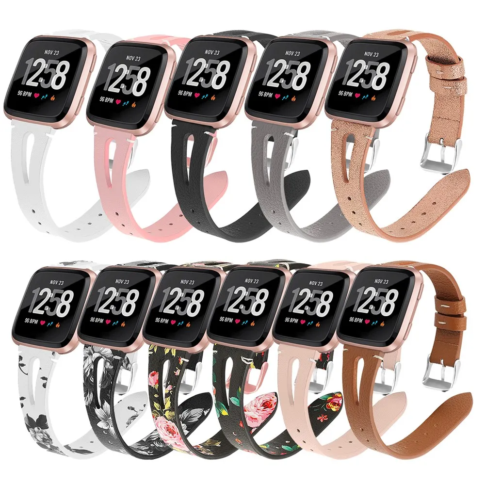 Ремешок-браслет из искусственной кожи с принтом для замены Fitbit Versa, аксессуары для смарт-часов Fitbit Versa Correa