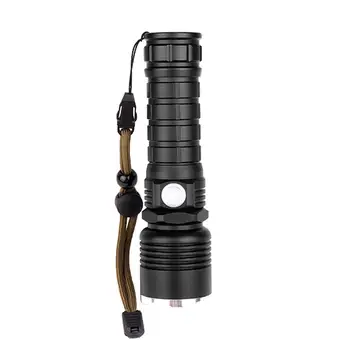 

Super Bright LED Flashlight Zoomable Torch 18650/26650 USB Hunting Light