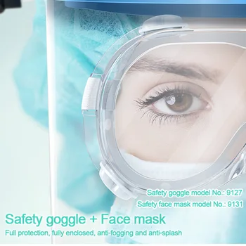 

Outdoor Cycling Transparent Protective Face Shield Mask Face Mask Full-Face Protective Mask Anti-Fogging Protection Mask