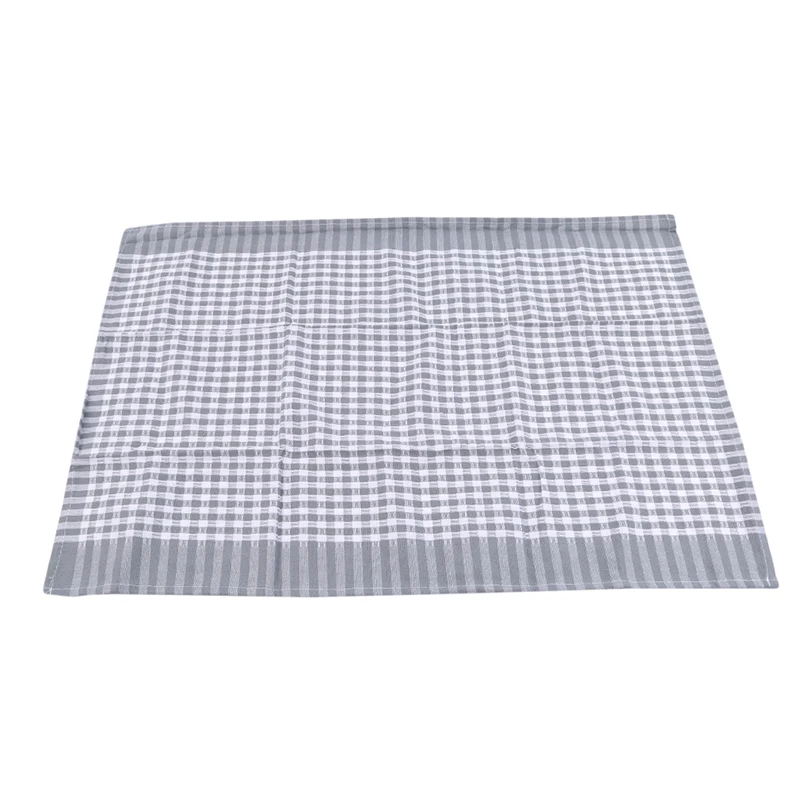 Gray plaid Полосатый клетчатый коврик Салфетка высокого качества Короткие пастроальные салфетки для стола чайные полотенца кухонная скатерть для фона декор стола - Цвет: Gray plaid