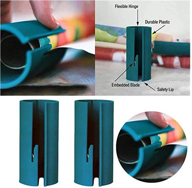 Скользящий резак для оберточной бумаги Рождественский подарок оберточная бумага рулон резак инструмент Рождество сплошной цвет мини-аппарат для резки бумаги