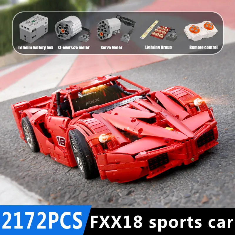 Yeshin 13085 автомобиль с функцией двигателя 1:8 красный FXX набор гоночных спортивных