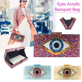 

Bag Women Dinner Bag Eyes Acrylic Bag Box Banquet Bag Сумка Женская 2020
