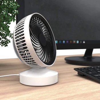 

Usb Fan mini Fan Desk Fan Small Fan Portable Desk Fan 7 Turbo Leaves 22 ° Tiltable with Handle Energy Efficient for Office, Home