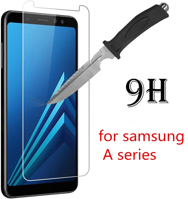 2 шт. Защитное стекло для Samsung Galaxy A5 A7 A8 A9 2018 Plus защита экрана 2.5D Закаленное Star lite |