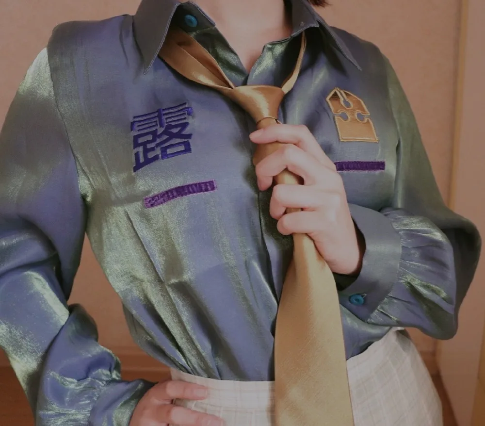 JoJo's Bizarre Adventure Rohan Kishibe Shirt And Tie Cosplay Costume