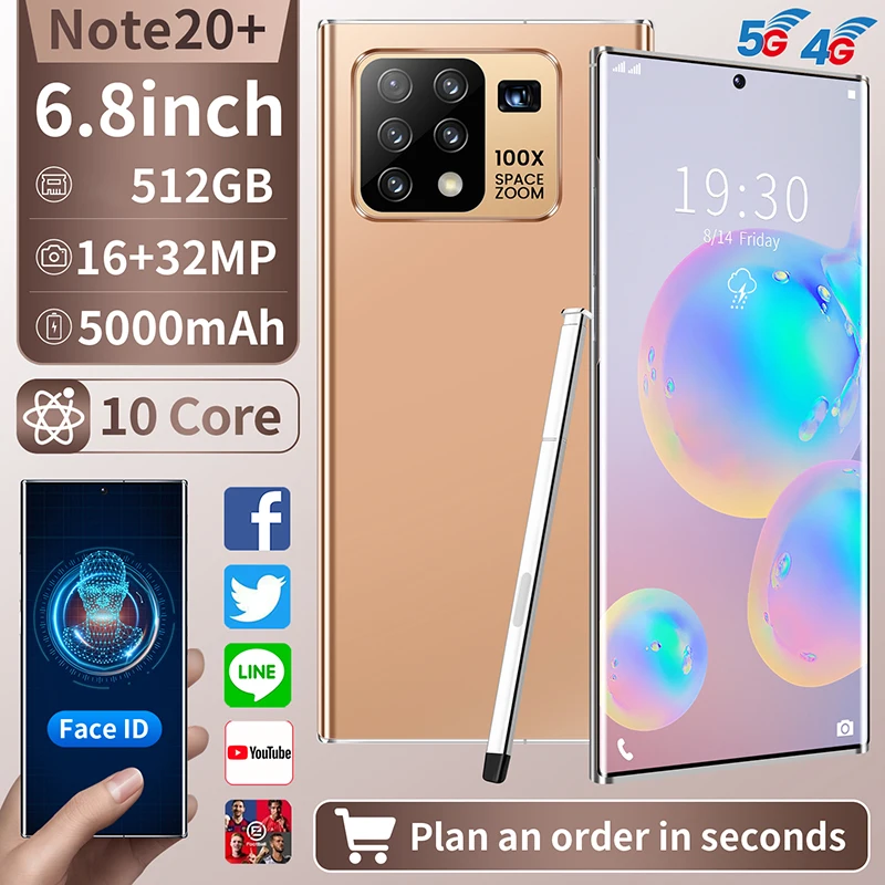 Note 20+ 6.8inch Full Display 10-Core Snapdragon