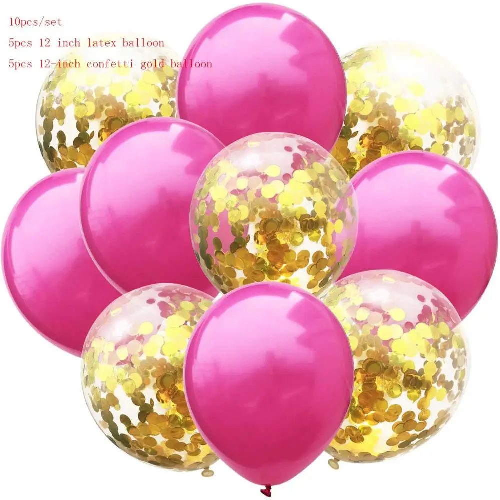 Дешевые 10 шт. 12 дюймовый смешанный золотистый воздушный шар День рождения украшение для детей для взрослых, металлическая воздушный шар надувной шар шарики ко дню рождения D - Цвет: 6