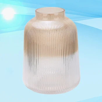 

1Pc Gradient Ramp Glass Vase Nordic Style Glass Vase Flower Arrangement Decor Dry Flower Pot Ornament (Vertical Stripe, Small Si