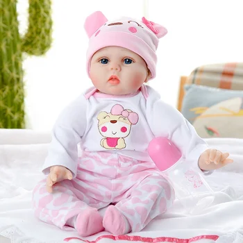 

53CM Reborn Baby Dolls Adorable Lifelike Vinyl Sleeping Accompany Baby Reborn Girl Beautiful Cloth Body Birthday Gift