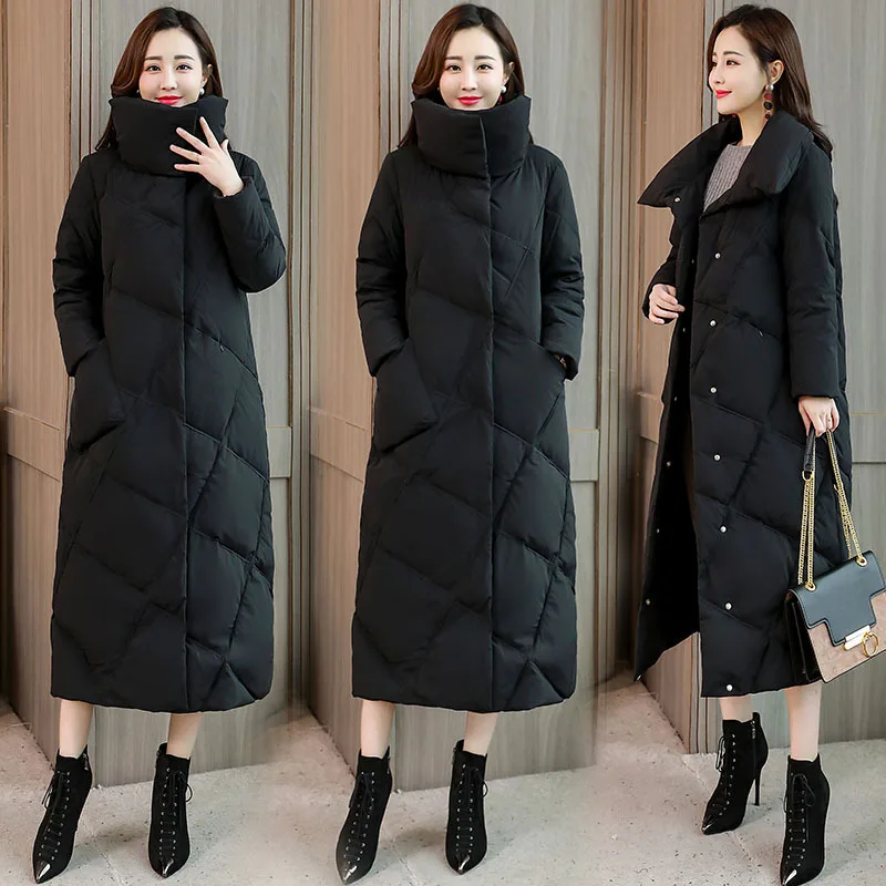 

Cotton Coat Women's 2019 Winter New Style Fashion Mid-length Elegant Versatile Cotton-padded Clothes Korean-style Explicit Thin