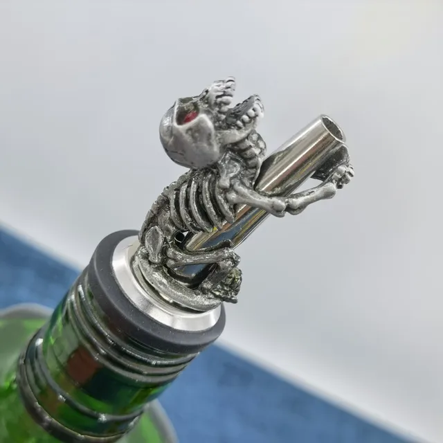 2 Versatori Per Vino A Testa Di Cervo In Acciaio Inox - Aeratore Per Migliorare Il Gusto - Regalo Per Appassionati Di Vino - Foto 6