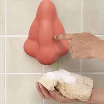 

Fun Nose Shaped Bathroom Shower Wall Suction Hooks Sanitizer Gel Soap Dispenser 260g