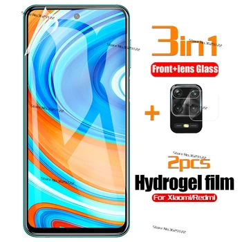 

2pcs Hydrogel Film + Camera Lens For Xiaomi Redmi note 9S 9 pro 9 Pro Max Screen Protector For Redmi note 9 pro max note9s note9