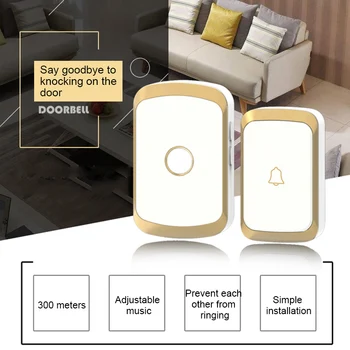 

Smart Home Wireless Doorbell AC Digital Music Doorbell Remote Control Home Doorbell Waterproof LHB99