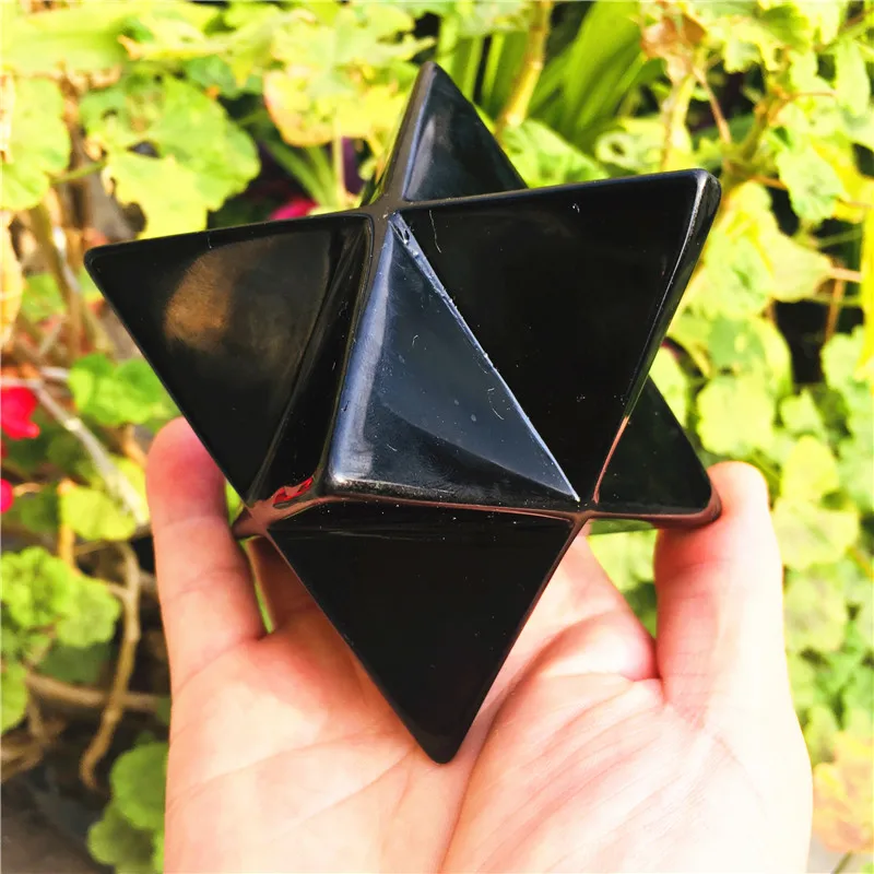 big 500g natural  obsidian scrystal Merkabah Pendulum Crystal Stones Merkaba Stars  Jewelry Necklace Healing Energy Minerals 3