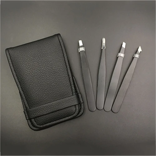 3pcs with PU bag 3 шт. набор инструментов для ESD пинцет из нержавеющей стали набор пинцетов с полиуретановой сумкой высокое качество изогнутые прямые многофункциональные кусачки для ремонта инструмент - Тип головки пинцета: 3pcs with PU bag
