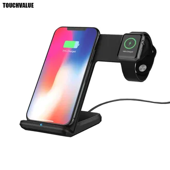 

2 in 1 For Apple Watch Charging Dock Stand 10W Wireless Charger For iPhone 8 Plus X Qi Wireless Charger Holder