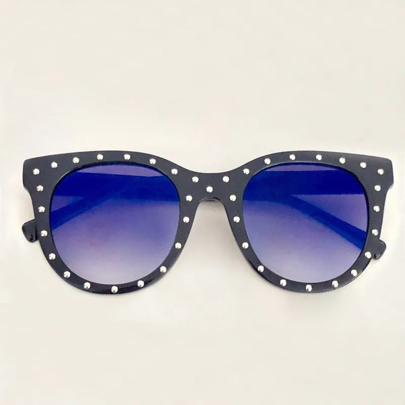 No6 Sunglasses Женские Овальные Солнцезащитные очки, высокое качество, женские солнцезащитные очки, высокая мода, женские солнцезащитные очки UV 400, с заклепками, ацетатная оправа, очки - Цвет линз: No6 Sunglasses