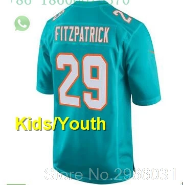 for kids youth А+++ качественные детские Молодежные джарвисы Лэндри 14 Minkah Fitzpatrick 29 ryan tannehilt 17 jersey - Цвет: for kids youth