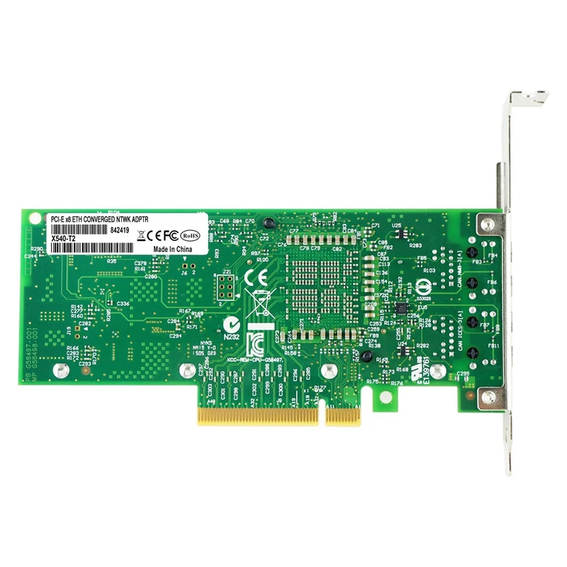 10 Гб PCI E NIC сетевая карта для X540 T2 с чипом Intel двойной медный порт RJ45 Express X8 двумя