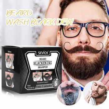 

Moustache Blackening Shampoo 15ml Blackening Beard Shampoo Dye Beard Into Black Faster Blackening Beard Hair Color#0615y40
