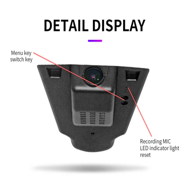 

WiFi APP Car DVR Camera For lincoln MKZ MKX MKC 2015 Ford everest Explorer 2016 2017 2018 Novatek 96672 IMX 322 Dual Recorder