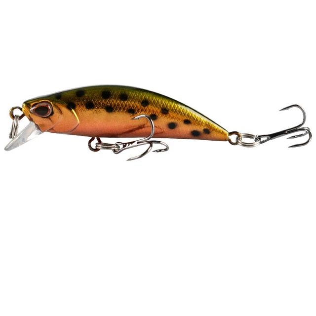 mini Sinking Minnow Wobblers Fishing Lures 5.5cm 5g Trout Artificial plastic Hard Bait Jerkbait Crankbait Bass Fishing Tackle 7