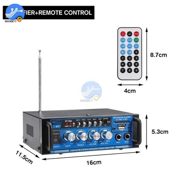 Sistema de sonido HiFi para cine en casa, Subwoofer de 220V y 600W, amplificador  de Audio para coche, FM, TF, AUX, reproductor MP3, Control remoto -  AliExpress