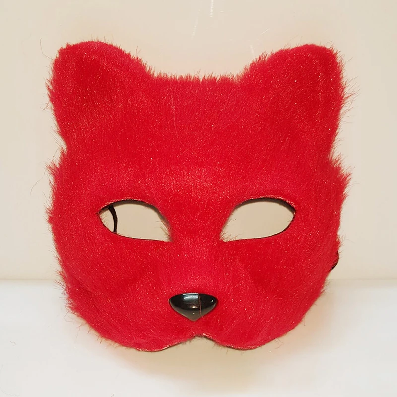Fox Shape Half Face Eye Mask Christmas Carnival Party Cosplay Mask Halloween Costume Props 5 Colors Male Female Half Face Toy
