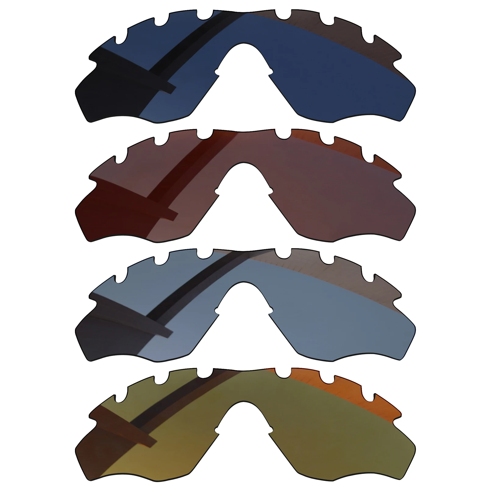 

Bsymbo 4 Pieces Black&Brown&Sliver Grey&Bronzy Gold Polarized Replacement Lenses for-Oakley M2 Frame Vented OO9212 Frame