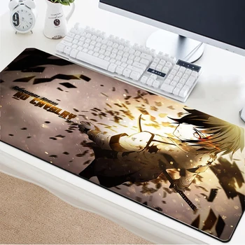 

Yuzuoan anime falling knight hero Tan mouse pad large size lock edge non-slip waterproof table mat