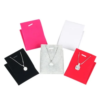 

Elegant Velvet Necklace Jewelry Tabletop Display Stand Tray, 5 Colors for Choose