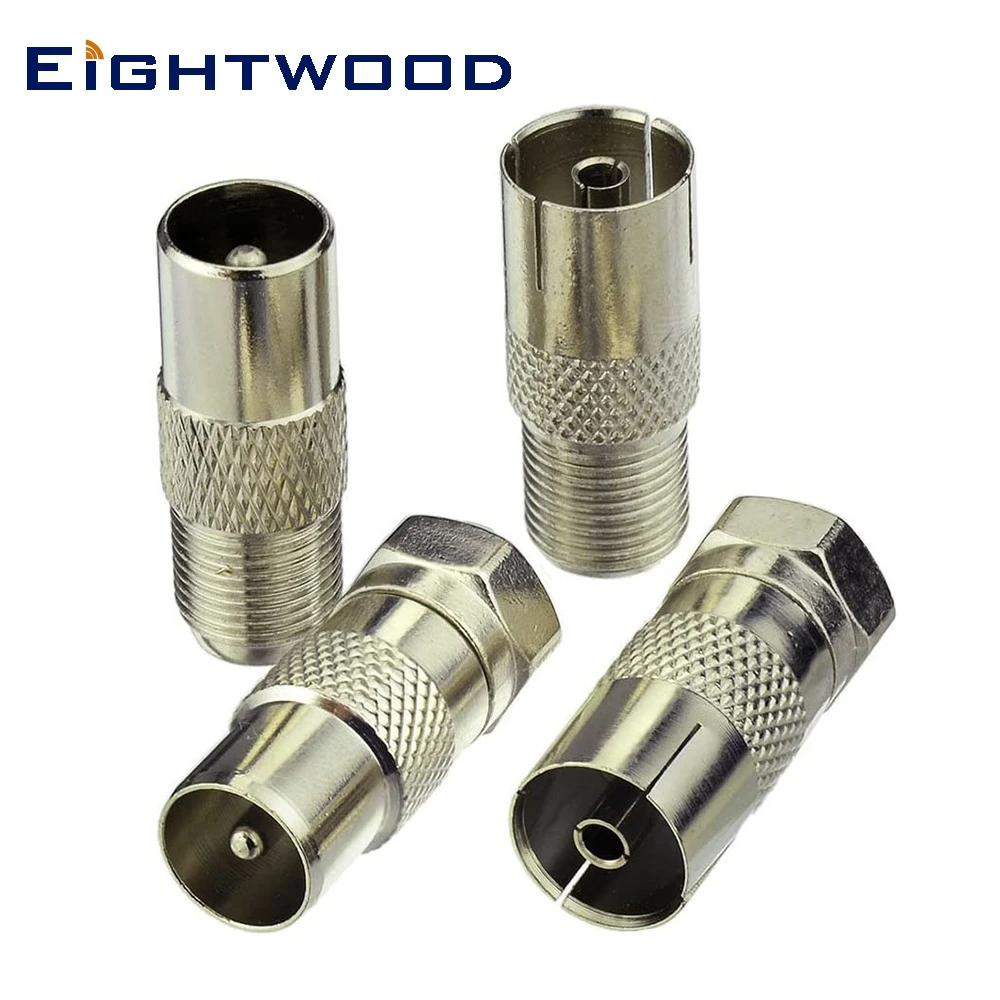 

Eightwood Car FM Radio Antenna F Female/ Male to TV Pal Male/Female RF Coaxial Adapter Connectors Kit 4 Pcs