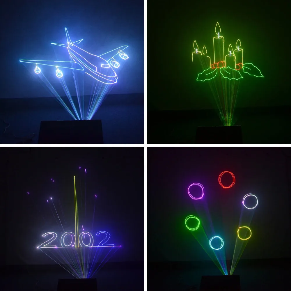 AUCD 40KPPS 1 Вт цветная RGB лазерная ILDA и sd карта программа для редактирования DMX